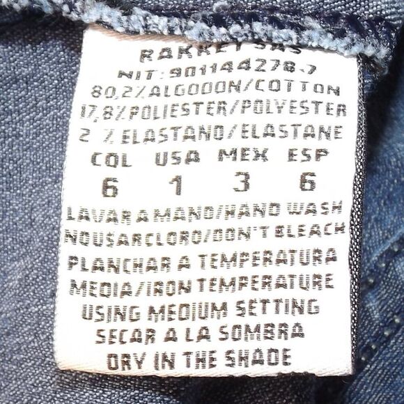 SCORPIO Denim Jumpsuit, 1 JR, Button front, low rise, Flare/fringe hem, Pockets - Picture 7 of 11